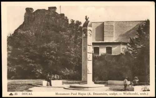 Douai Dowaai Monument Paul Hayez (A. Descatoire, sculpt. - Wielhorski, arch.) 1920