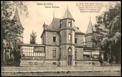 CPA Donchery Schloss Bellevue Sedan-Donchery 1910