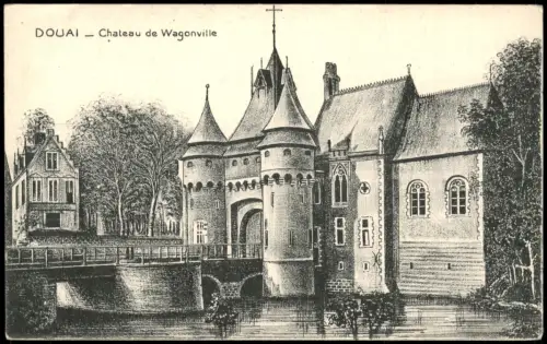 CPA Douai Dowaai Chateau (Schloss) de Wagonville 1910