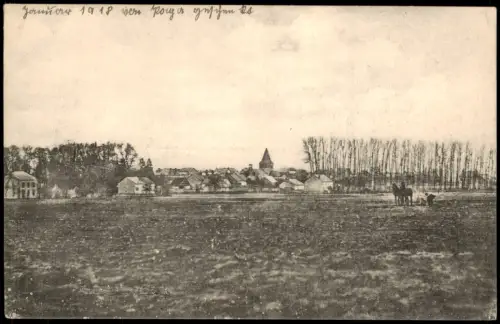 CPA Marchais Ortsansicht zur Zeit des 1. Weltkrieges 1918