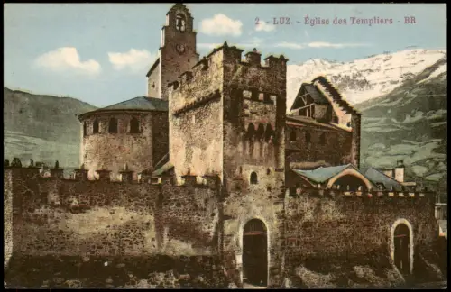 CPA .Frankreich Frankreich LUZ Église des Templiers 1910