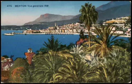 CPA Menton Mentoun/ Mentone Vue générale 1914