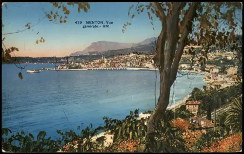 CPA Menton Mentoun/ Mentone Vue générale 1929