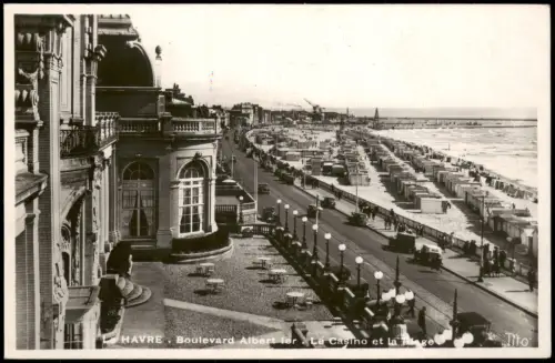 Le Havre Panorama-Ansicht Boulevard Albert Le Casino et la plage 1940