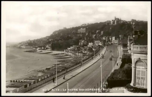 Le Havre Strassen-Ansicht Ste-ADRESSE Boulevard Albert 1er. 1940