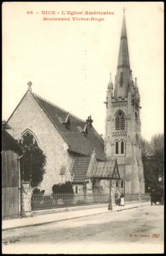 CPA Nizza Nice Kirche Eglise Américaine Boulevard Victor-Hugo 1910