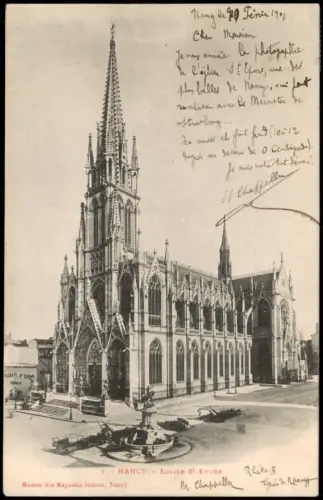 CPA Nancy Kirche EGLISE St. EPVRE 1901