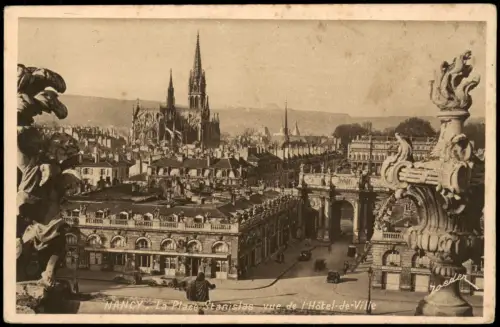 CPA Nancy La Place Stanislas vue de l'Hôtel de Ville 1910