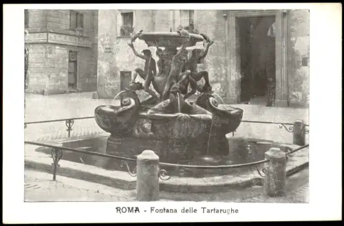 Cartolina Rom Roma Fontana delle Tartarughe 1922