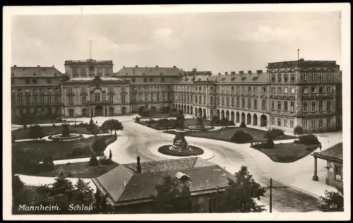 Ansichtskarte Mannheim Schloss und Vorplatz Fotokarte 1938