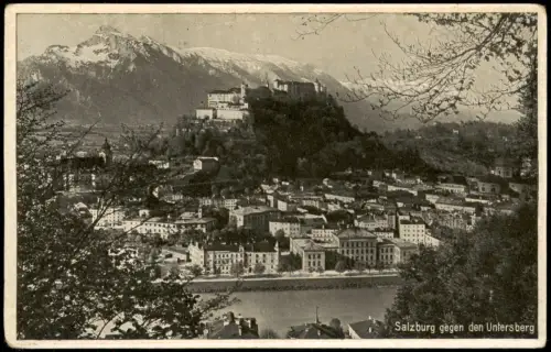 Ansichtskarte Salzburg gegen den Untersberg 1930