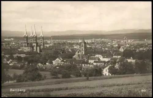 Ansichtskarte Bamberg Blick auf die Stadt - Fotokarte 1928