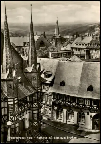 Ansichtskarte Wernigerode Rathaus 1965