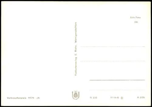 Ansichtskarte Wernigerode Rathaus 1965