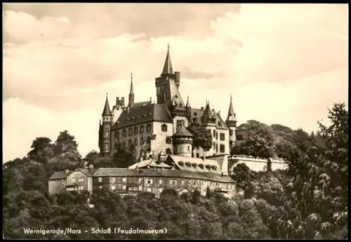 Ansichtskarte Wernigerode Schloß (Feudalmuseum) zur DDR-Zeit 1967