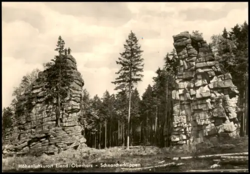 Ansichtskarte Schierke Schnarcherklippen im Oberharz Harz 1968