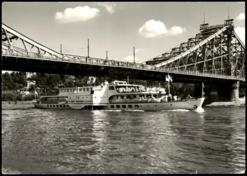 Ansichtskarte Loschwitz-Dresden Blues Wunder Elbschiff Ernst Thälmann 1977