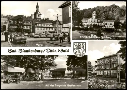 Ansichtskarte Bad Blankenburg Markt FDGB Heim Am Goldberg 1978