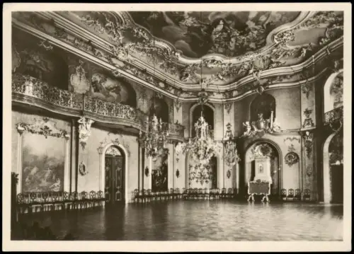 Ansichtskarte Rudolstadt Schloss Heidecksburg - Großer Festsaal 1954