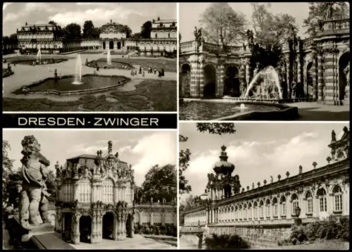Ansichtskarte Innere Altstadt-Dresden Dresdner Zwinger - Mehrbildkarte 1973