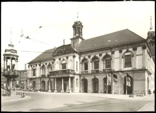 Ansichtskarte Altstadt-Magdeburg Straßenpartie am alten Rathaus 1979