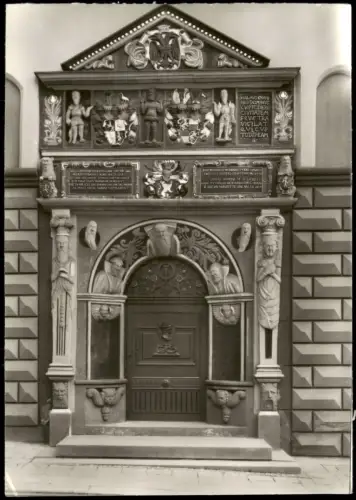Ansichtskarte Gera Rathaus Portal 1977