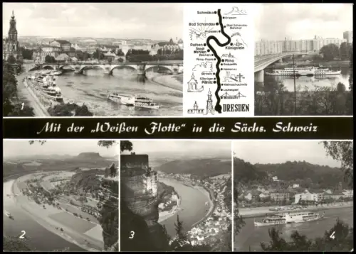 Dresden Terrassenufer Basteiblick,   Festung Königstein Bad Schandau 1982