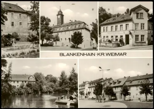 Ansichtskarte Blankenhain Markt Rathaus Gaststätte Mehrbild 1978