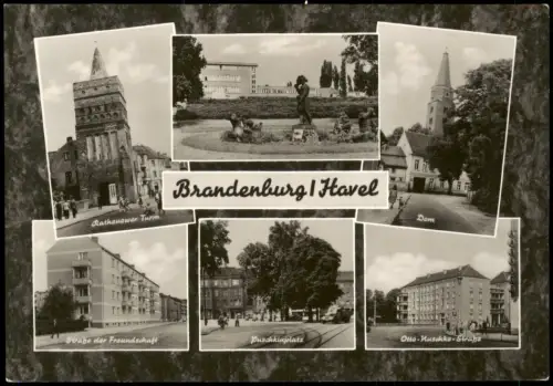 Brandenburg an der Havel Puschkinplatz. Straße Freundschaft Nuschke Straße 1967