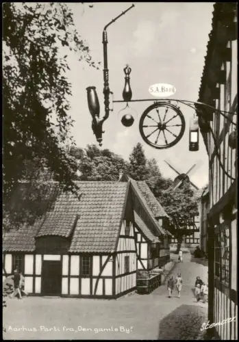 Postcard Aarhus Aarhus Parti fra Den gamle By 1960