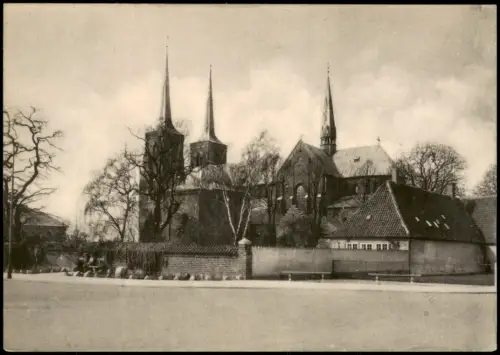 Postcard Roskilde Roskilde Domkirke Danmark 1950