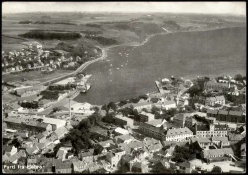 Postcard Hobro Luftbild Luftaufnahme Parti fra Hobro 1961