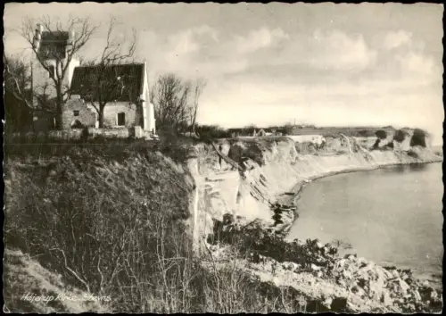 Højerup Sogn Hojerup Kirke an der Steilküste Stevns Danmark 1960
