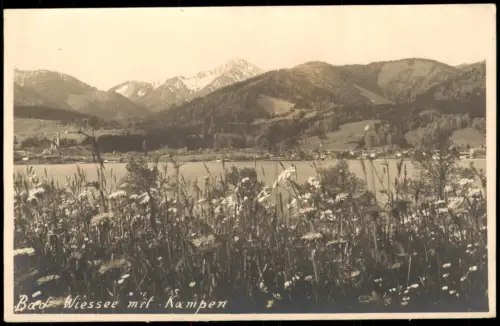 Ansichtskarte Bad Wiessee Blumenwiese - Fernblick auf die Stadt 1931