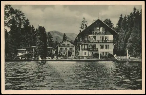 Ansichtskarte Bad Wiessee Haus Hubertus - Schwimmbad 1951