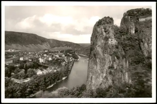 Bad Münster am Stein-Ebernburg Blick vom Felsen auf die Stadt 1934