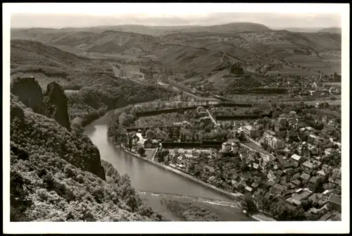 Bad Münster am Stein-Ebernburg Blick v. d. Gans zum Rheingrafenstein 1951