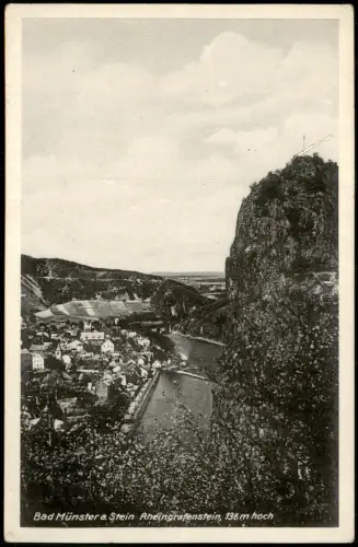Bad Münster am Stein-Ebernburg Rheingrafenstein, 136 m hoch und Stadt 1939