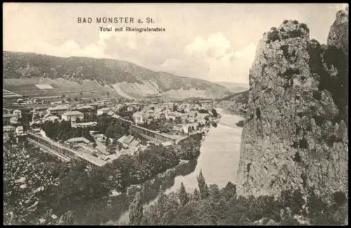 Ansichtskarte Bad Münster am Stein-Ebernburg Totale mit Salinen 1907