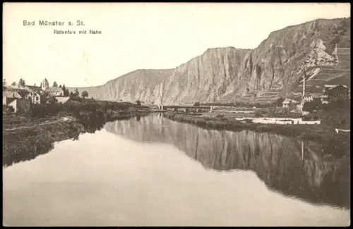 Ansichtskarte Bad Münster am Stein-Ebernburg Rotenfels mit Nahe 1909