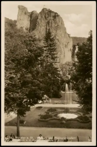 Bad Münster am Stein Ebernburg Kurpark  Rheingrafenstein Kurhausterrasse 1933