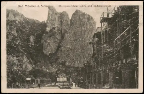Bad Münster am Stein-Ebernburg Rheingrafenstein und Spielplatz 1920