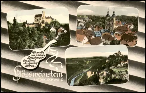 Ansichtskarte Gößweinstein 3 Bild Colorfoto Stadtansichten 1965