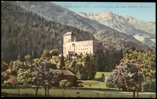 Ansichtskarte Lienz Partie am Schloss Bruck 1913
