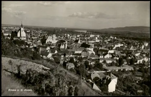 Ansichtskarte Krems (Donau) Blick vom Hang auf die Stadt Fotokarte 1964