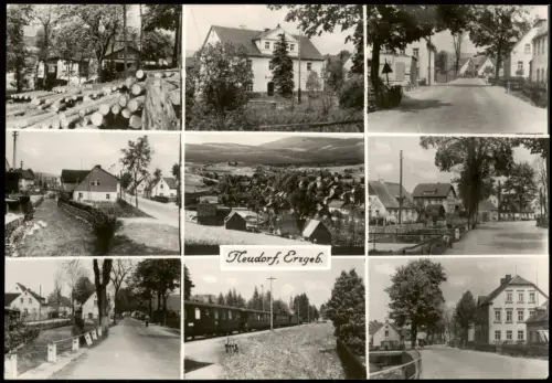 Ansichtskarte Neudorf (Erzgebirge) DDR Mehrbildkarte mit 9 Ortsansichten 1964