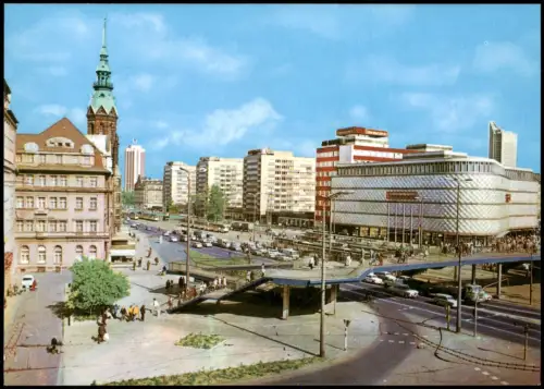 Ansichtskarte Leipzig Warenhaus "Konsument" am Brühl zur DDR-Zeit 1975