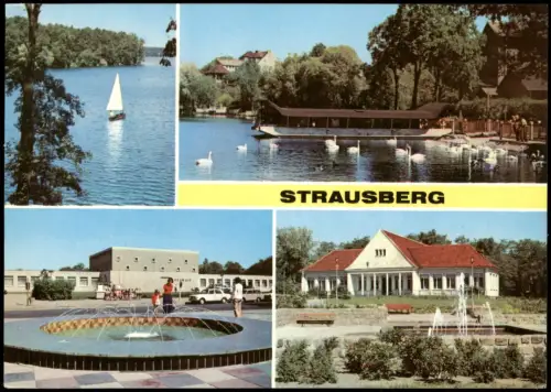Strausberg DDR MB mit Straus-See, Haus der NVA  Park der Solidarität  1984
