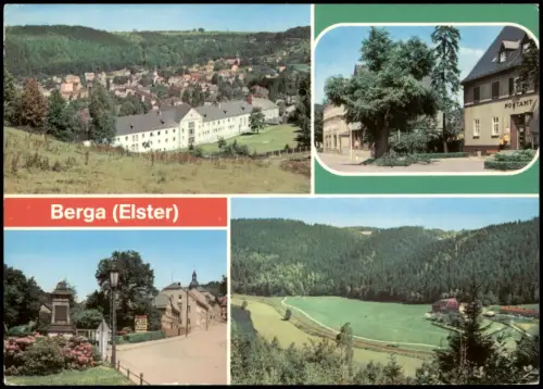 Berga (Elster) DDR MB u.a. POSTAMT, Bahnhofstr., Schloßstraße uvm. 1986/1985