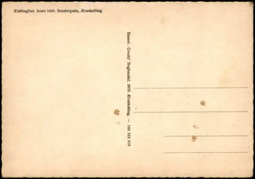 Postcard Ærøskøbing Straßenpartie 1969